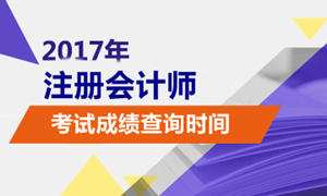 海南省2017年注册会计师考试成绩查询入口什么时候开通？
