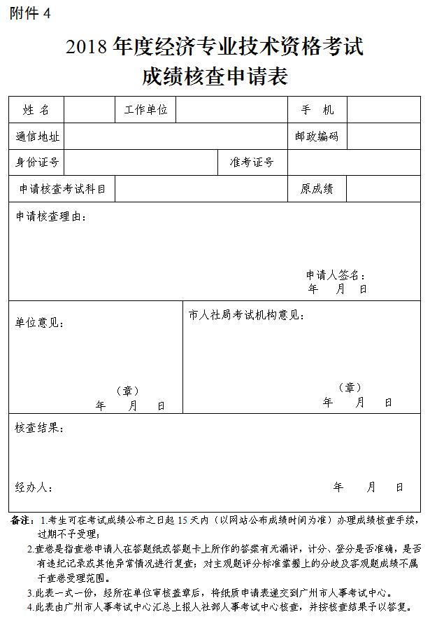 广州市2018年经济师考试报