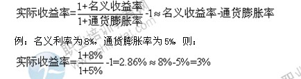 2014年中级经济师考试金融专业精讲：实际收益率