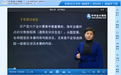 杨闻萍老师 2014年初级会计职称《初级会计实务》第一章