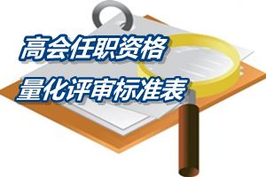 高级会计师任职资格量化评审标准表