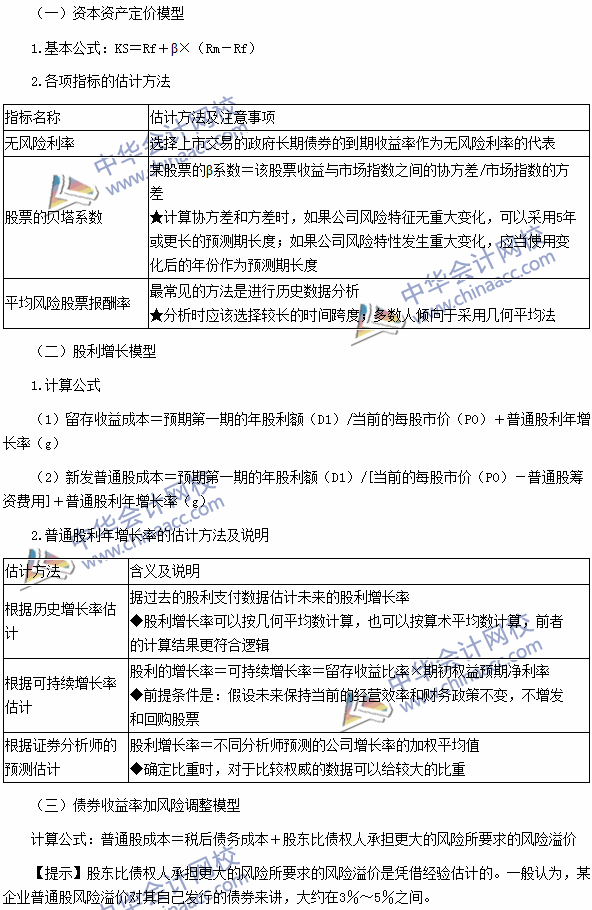 2016注会考试《财务成本管理》高频考点：权益资本成本的估计