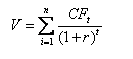 未来现金流量折现公式