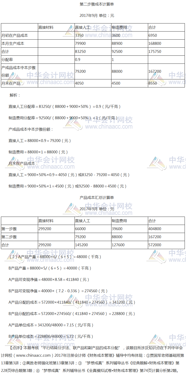 2017年注册会计师《财管》计算分析题及参考答案（考生回忆版）