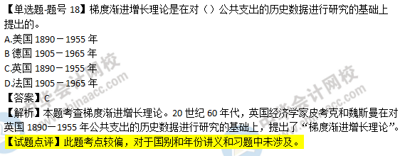 2018年经济基础知识试题及考点：梯度渐进增长理论0218